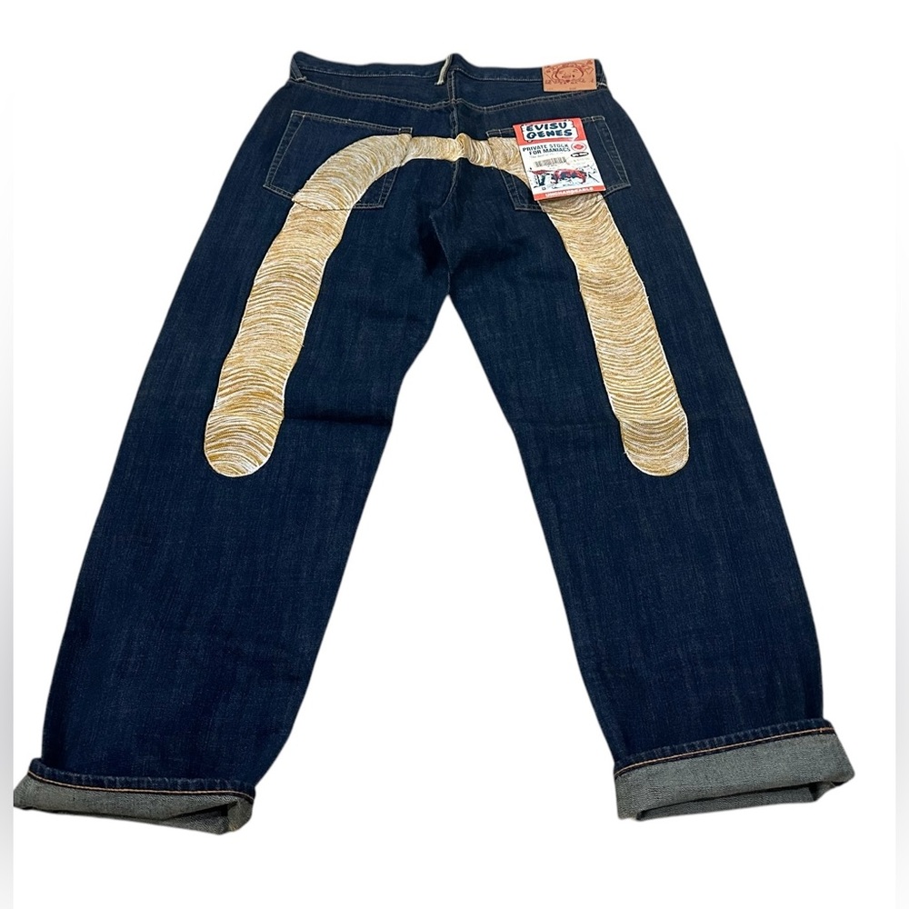 Vintage Evisu  seldvage made in‎ Japan denim daicock embroidered